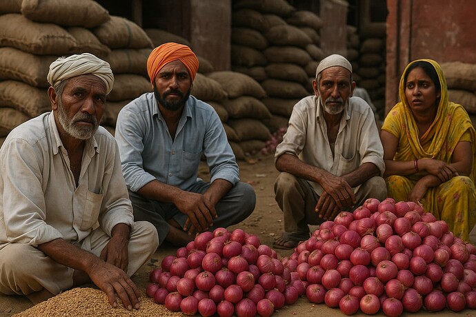 farmers selling crops